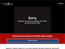 Tablet Screenshot of learnfrenchwithalexa.com